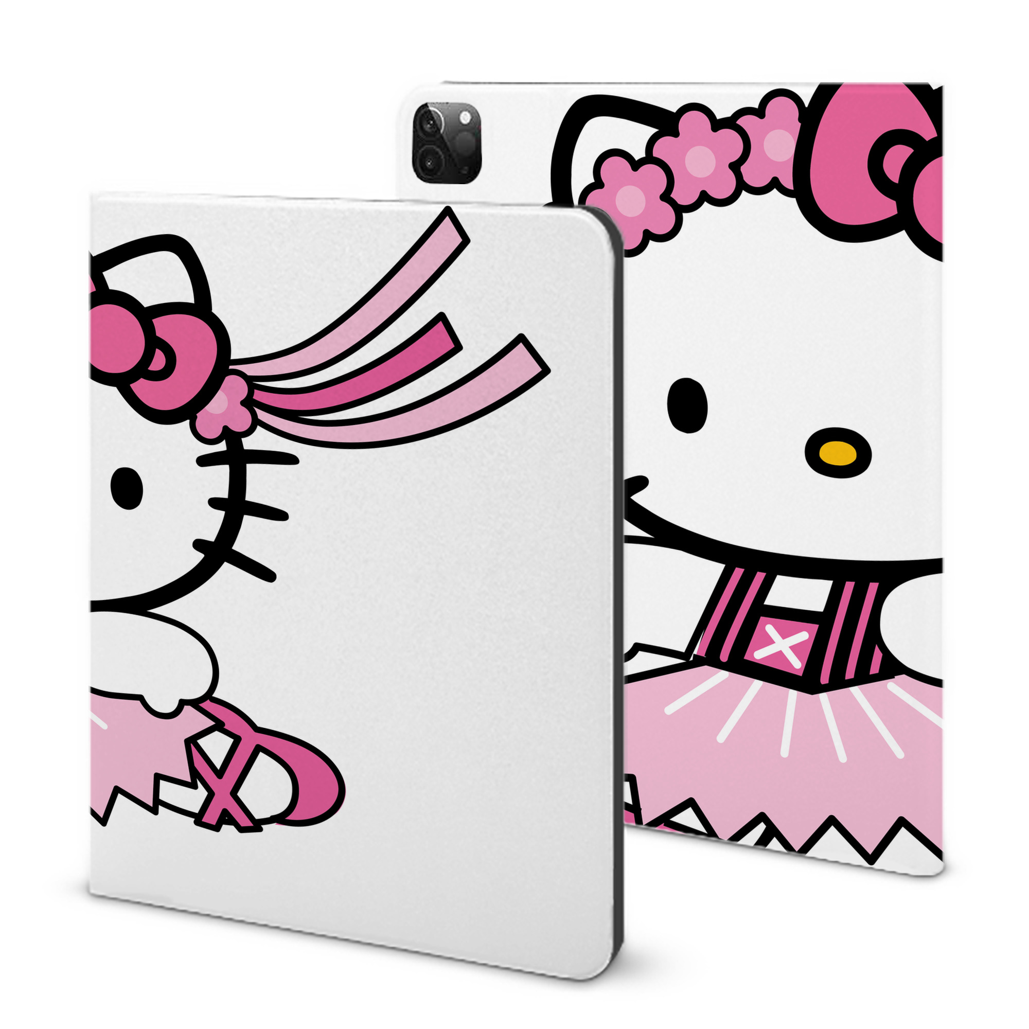 （画像用） Hello Kitty ハローキティ IPadケース ペンホルダー付き ブックスタイルデザイン